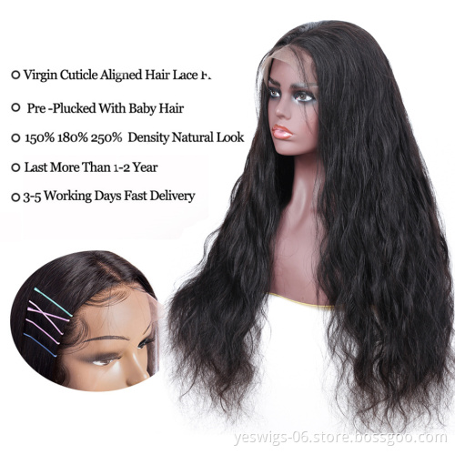 Wholesale Virgin Hair Vendors Cuticle Aligned Raw Virgin Hair Body Wave Lace Wig For Black Women13X6 Wigs Human Hair Lace Front